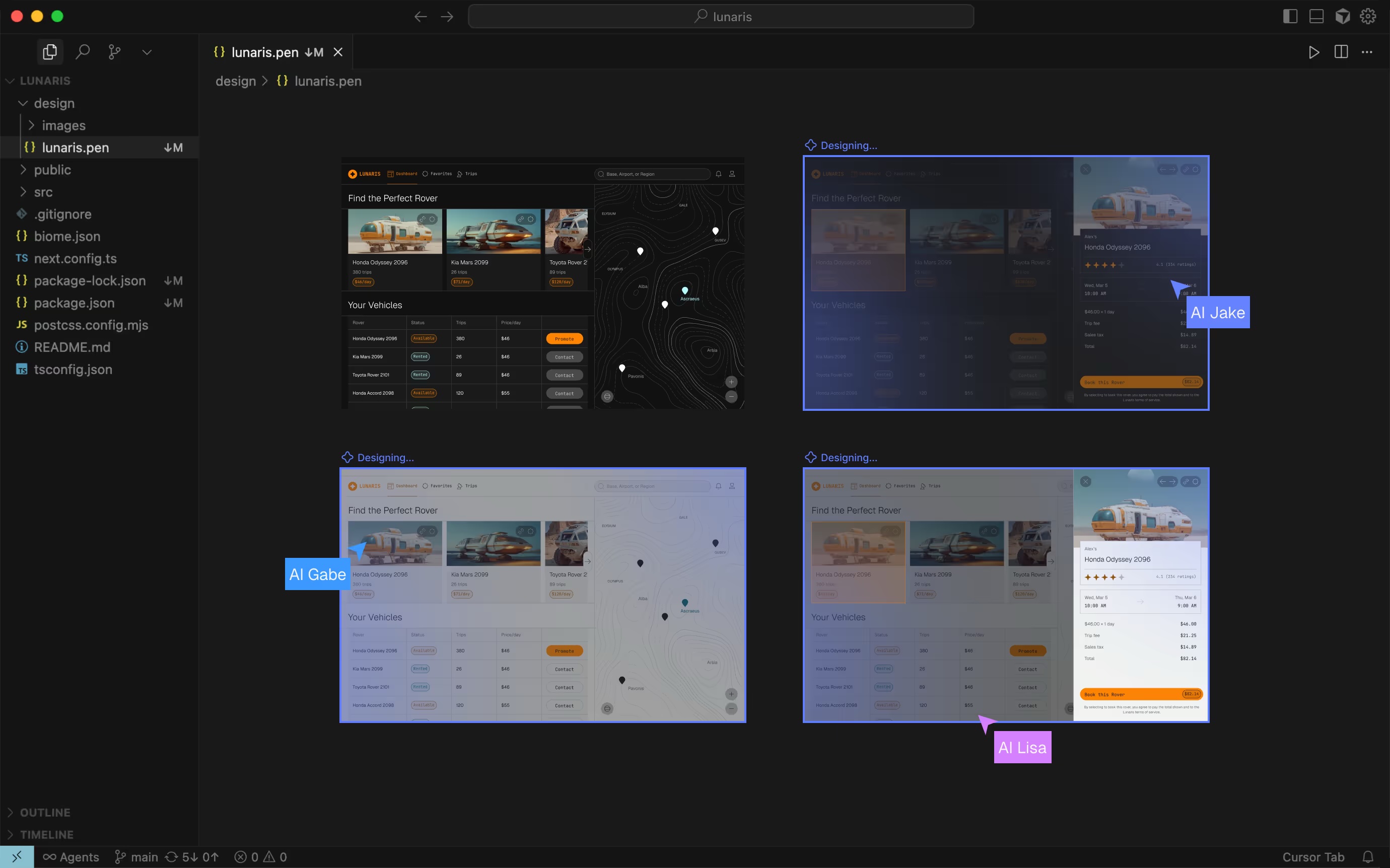 AI chat interface in AiDesignDev